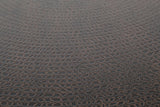 Modern Black Round Coffee Table with Copper Top
