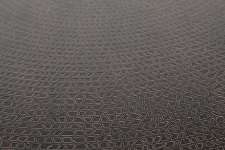 Modern Black Round Coffee Table with Copper Top
