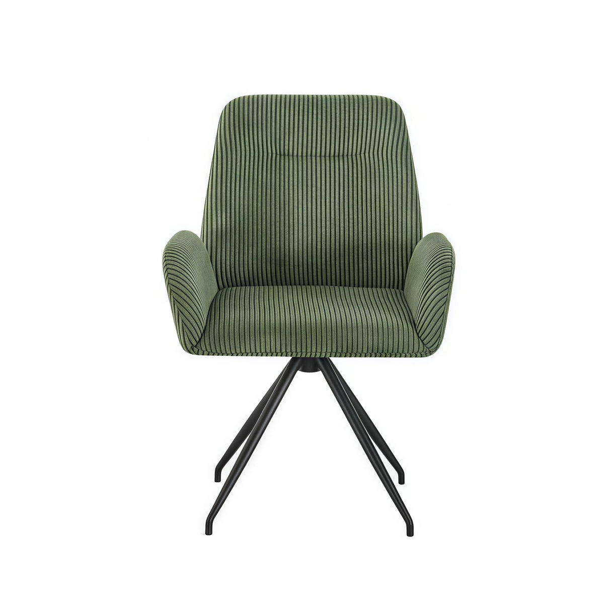 Dexter Linen Armchair Dining Chairs with Powder-Coated Iron Legs — Set of 4 — Allure Home Collections