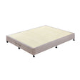 Assisi Beige King bed frame in a modern bedroom
