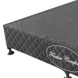Alexandria king bed base with black solid pine slats and a removable cover in a contemporary bedroom