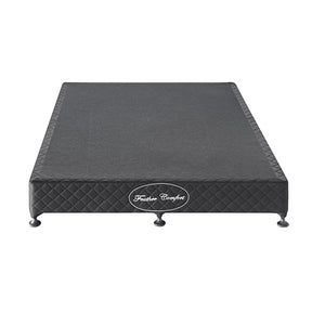 Assisi Charcoal King bed frame in a modern bedroom