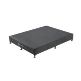Elegant queen mattress base ensemble in black with removable linen cover — Allure Home Collections