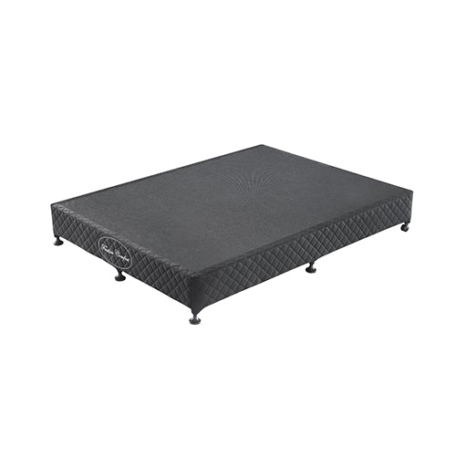 Elegant queen mattress base ensemble in black with removable linen cover — Allure Home Collections