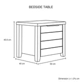 Queen oak bedroom suite bed frame side view showing slatted base — Allure Home Collections