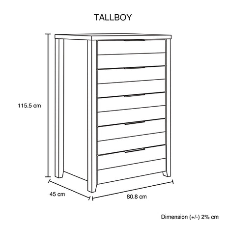 Elegant 4-Piece White Ash Bedroom Suite