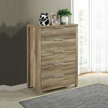Taormina Queen Bedroom Suite 5pcs, Oak