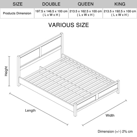 Taormina Queen Bedroom Suite 5pcs, Oak