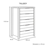 Taormina Queen Bedroom Suite 5pcs, Oak