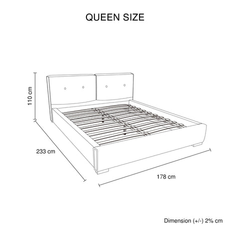Estella Queen Upholstered Bedroom Suite 4pc