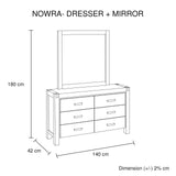 Ostia Bedroom Suite 4pcs with Dresser