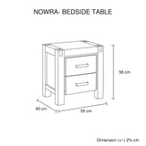Nowra Solid Wood 4-Piece Bedroom Suite