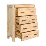 Ostia Bedroom Suite 4pcs with Tallboy, Oak