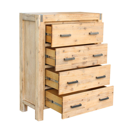 Ostia Bedroom Suite 4pcs with Tallboy, Oak