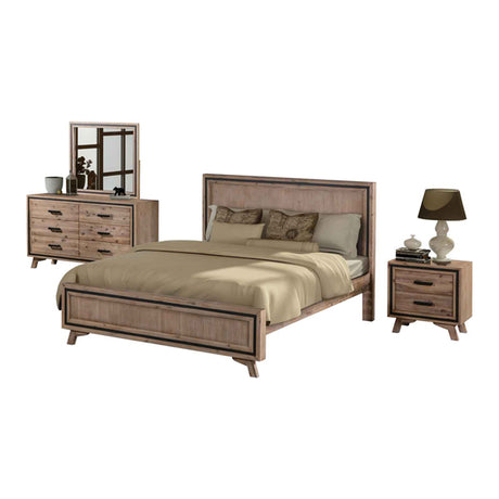 Merano 4 Piece Bedroom Suite King Acacia