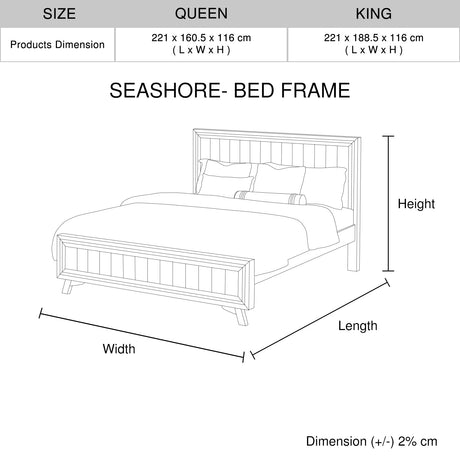 Seashore 5-Piece Acacia Wood Bedroom Suite
