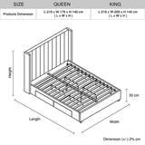 Alexa bed frame showing low footboard and high headboard silhouette — Allure Home Collections