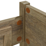Cielo double oak MDF bed frame bentwood slat base detail — Allure Home Collections