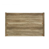 Cielo king oak bed frame side profile showing slat base — Allure Home Collections