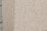 Cilantro Queen Bed Head — Beige Linen with Seamed Grid and Tufted Buttons — Allure Home Collections