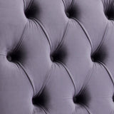 Elsa Velvet Upholstered Queen Sleigh Bedframe
