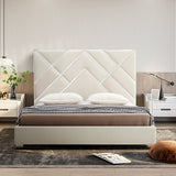 Viterbo Beige King bed frame in a modern bedroom