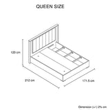 Allure Home Collections Queen Bed Frame with LED Headboard
