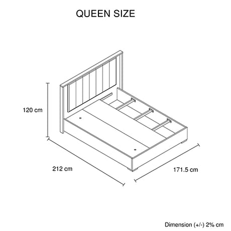 Allure Home Collections Queen Bed Frame with LED Headboard