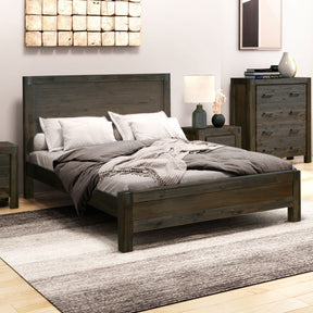 Ostia Chocolate King bed frame in a modern bedroom