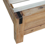 Nowra king single oak bed frame from foot end — Allure Home Collections