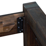 Nowra queen bed frame showing slatted base and centre support rail — Allure Home Collections