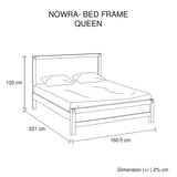 Nowra queen bed frame flat pack packaging detail — Allure Home Collections