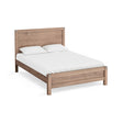 Nowra queen bed frame in oak acacia finish — full front view — Allure Home Collections