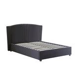 Roman Queen Velvet Bed Frame with Gas Lift
