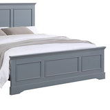Spencer grey pine bed frame styled in bedroom — Allure Home Collections