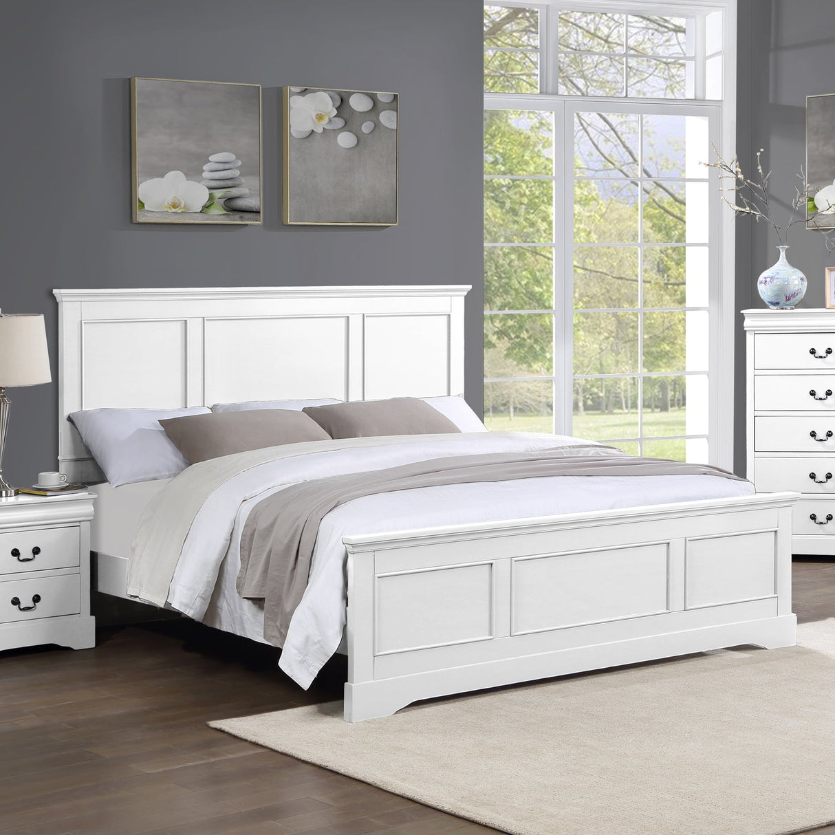 Spencer Queen Bed Frame in White