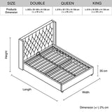 Anagni King Gas Lift Bed Frame, Grey