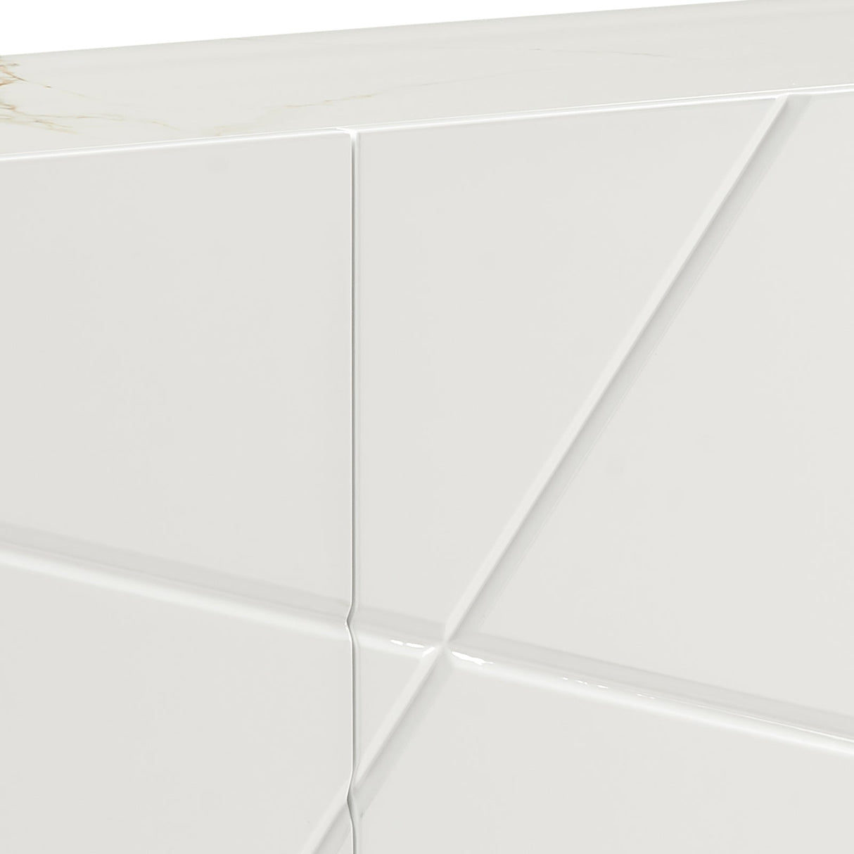 Winkie Buffet Sideboard, White and Gold