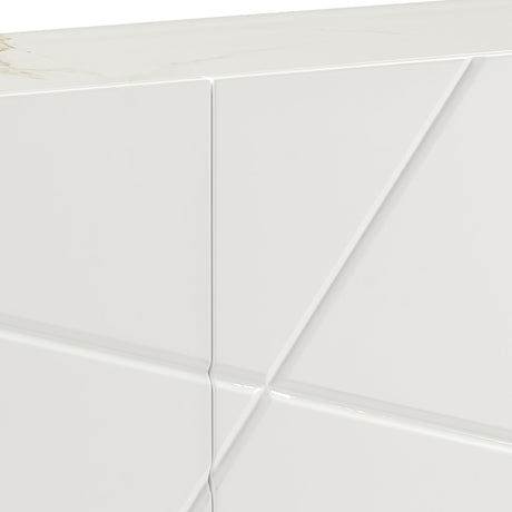 Winkie Buffet Sideboard, White and Gold
