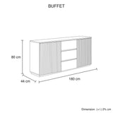 Brianna Modern White Buffet Cabinet