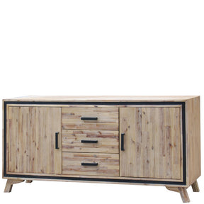 Buronga 3 Drawer Buffet Sideboard, Silver Brush