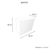 Nangiloc 2 Door Buffet Sideboard, Brown