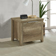 Cielo Bedside Table with 2 Drawers in Natural Wood-Like MDF Oak — Allure Home Collections