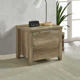 Cielo Bedside Table with 2 Drawers in Natural Wood-Like MDF Oak — Allure Home Collections