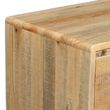 Woodland Solid Pine-Plywood Bedside Table with 2 Drawers — Light Brown — Allure Home Collections