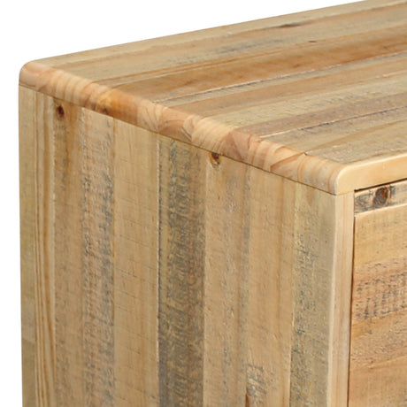 Woodland Solid Pine-Plywood Bedside Table with 2 Drawers — Light Brown — Allure Home Collections