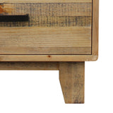 Woodland Solid Pine-Plywood Bedside Table with 2 Drawers — Light Brown — Allure Home Collections