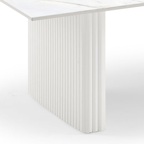 Scarlet Glossy White Sintered Stone Coffee Table