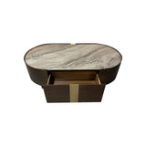 Venus Dark Walnut Coffee Table with Storage — Fully Assembled — Allure Home Collections