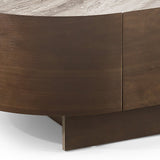Venus Dark Walnut Coffee Table with Storage — Fully Assembled — Allure Home Collections